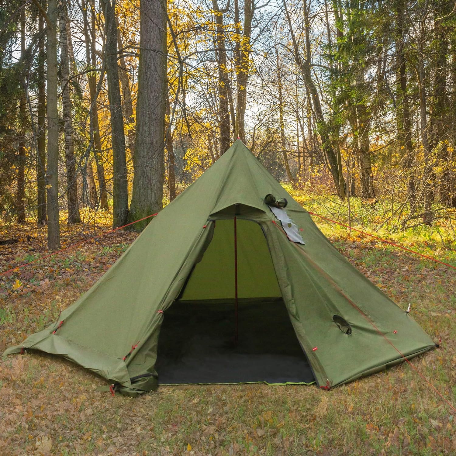 Buy Fltom Camping Hot Tent Ultralight Teepee Tent For 2 3 Person With Flue Pipe Window Includes Stove Jack Online In Italy B08czgh42l