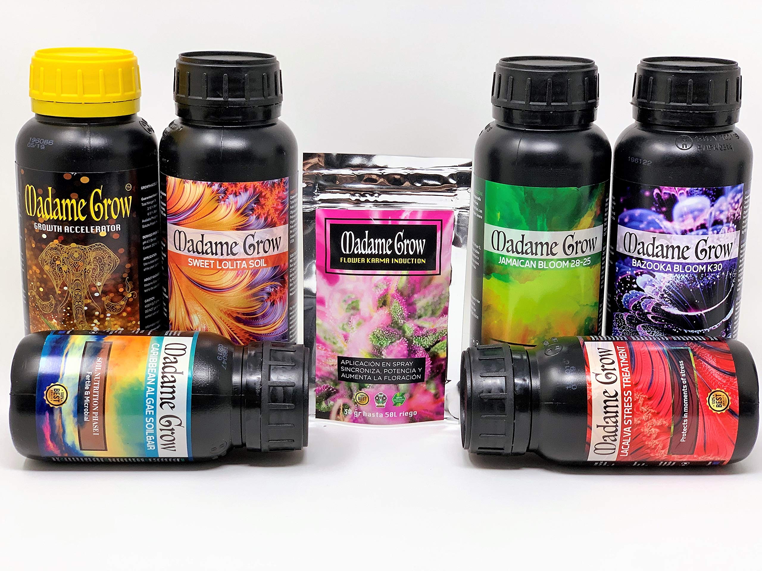 MADAME GROWFertilizers Deluxe Kit - 7 Pack - (4x500ml+2x250ml+30g)