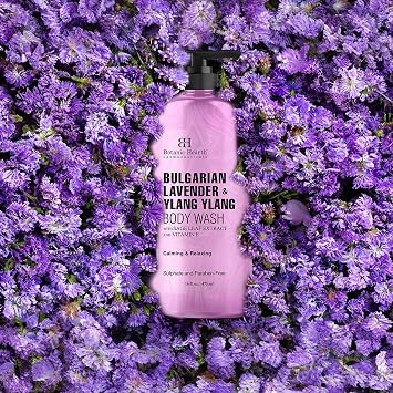 Botanic Hearth Bulgarischer Lavendel & Ylang Ylang Duschgel 473 ml Mit Vitamin E Salbeiblattextrakten Beruhigend und entspannend Sulfat- und parabenfrei