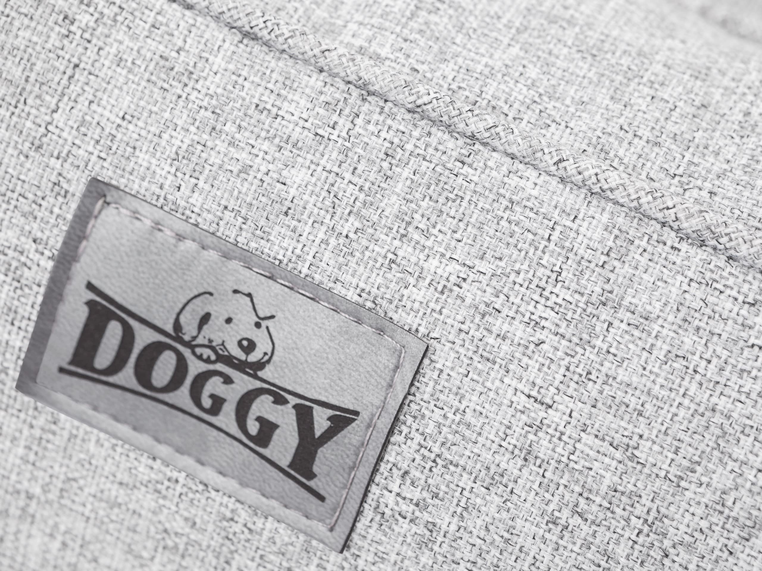 DOGGY Cuccia per cani e gatti, con rivestimento rimovibile, per cani, XL, 96 x 62 cm, cenere