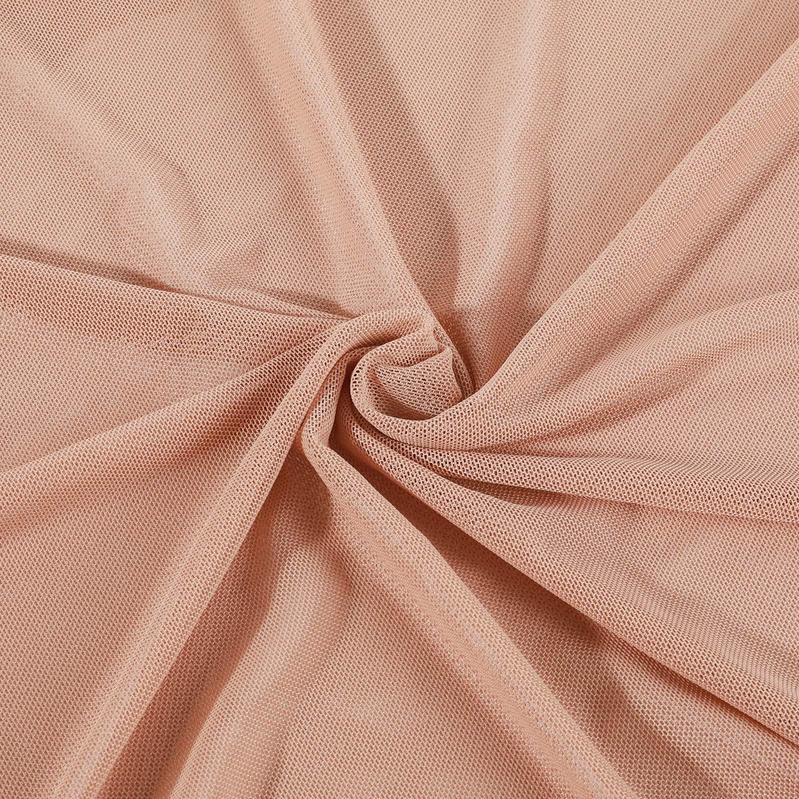 Tessuto elasticizzato in 4 direzioni, poliestere elastan, 160 cm x 0,9 m, tessuto leggero per abiti da ballo, abbigliamento sportivo, cucito, lavori manuali (marrone)