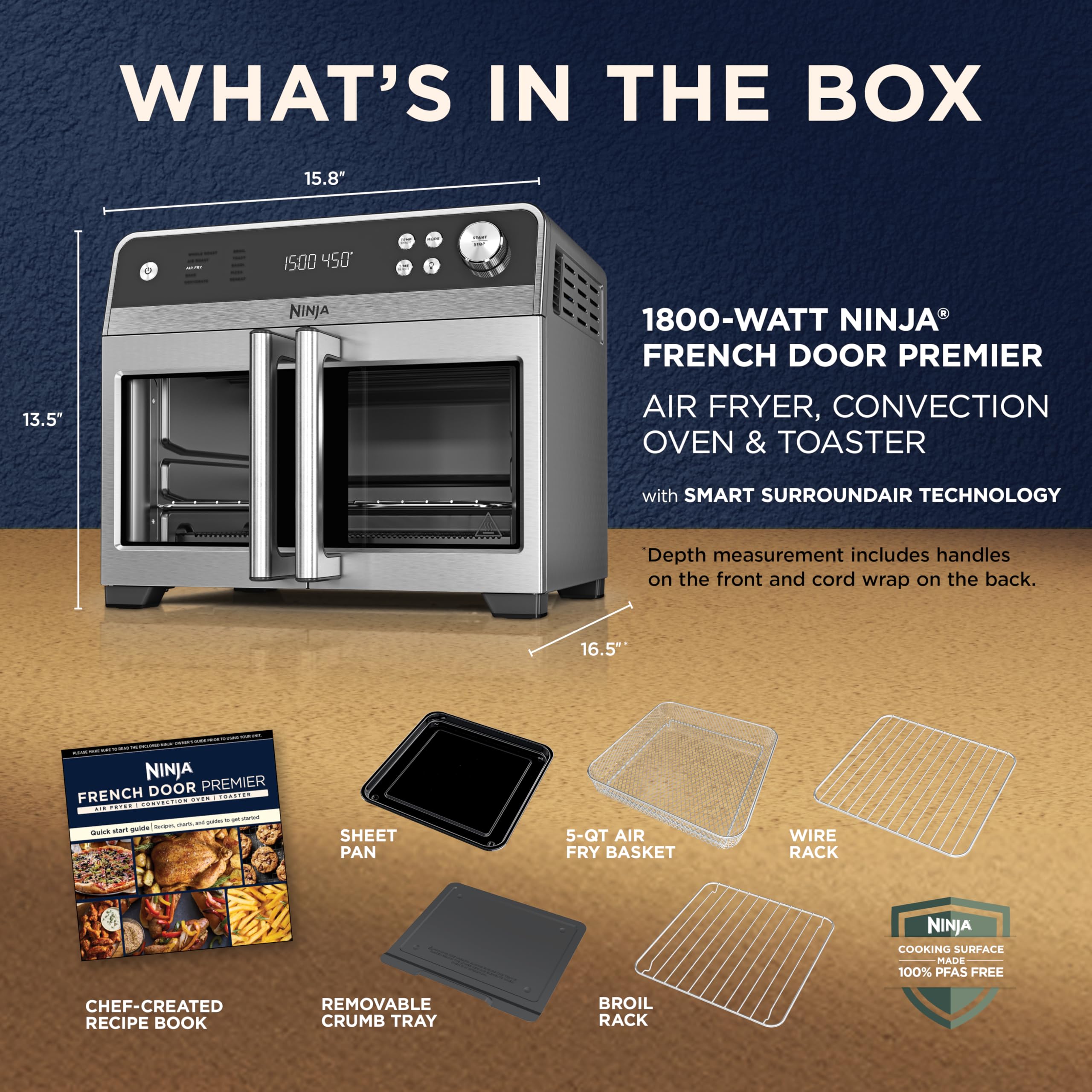 Ninja French Door Air Fryer - Oven & Toaster -11