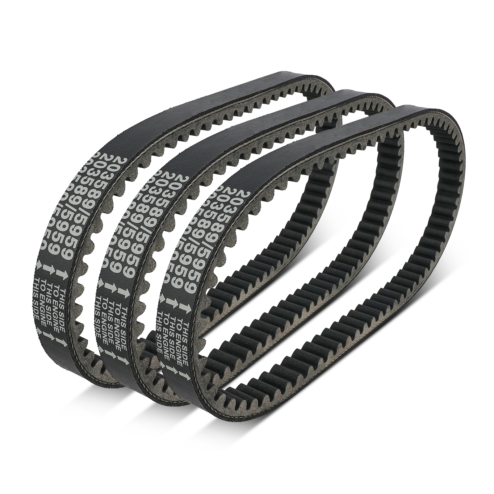 Image of Frokom 30 Series Go Kart Drive Belt for Manco 5959 / Comet 203589 Kartco 7628 Ken-bar Karts 5HP-7HP Engine Comet 30 Series TAV2 Bolt-3 Pack