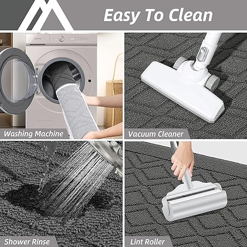 Miniatura 70 de COSY HOMEER Tapetes de cocina antideslizantes de polipropileno grueso para el hogar, lavable a máquina, 20 x 30/20 x 48 pulgadas, rojo