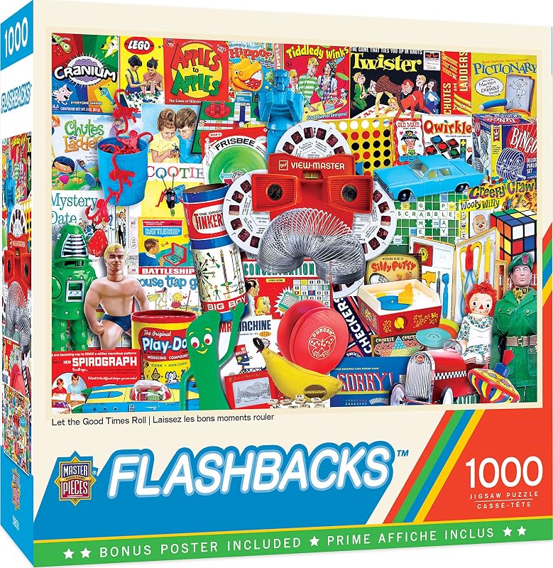 MasterPieces 1000 Piece Jigsaw Puzzle | Let the Good Times Roll 19"x27" | 1000 piece jigsaw puzzle for adults & family with nostalgic art, non-glare finish, poster, recycled board for game night