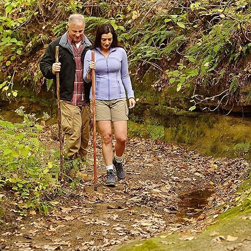 Miniatura 5 de Brazos Bastón de caminar para hombres y mujeres hecho a mano de madera ligera y fabricado en los Estados Unidos nogal y 34 pulgadas