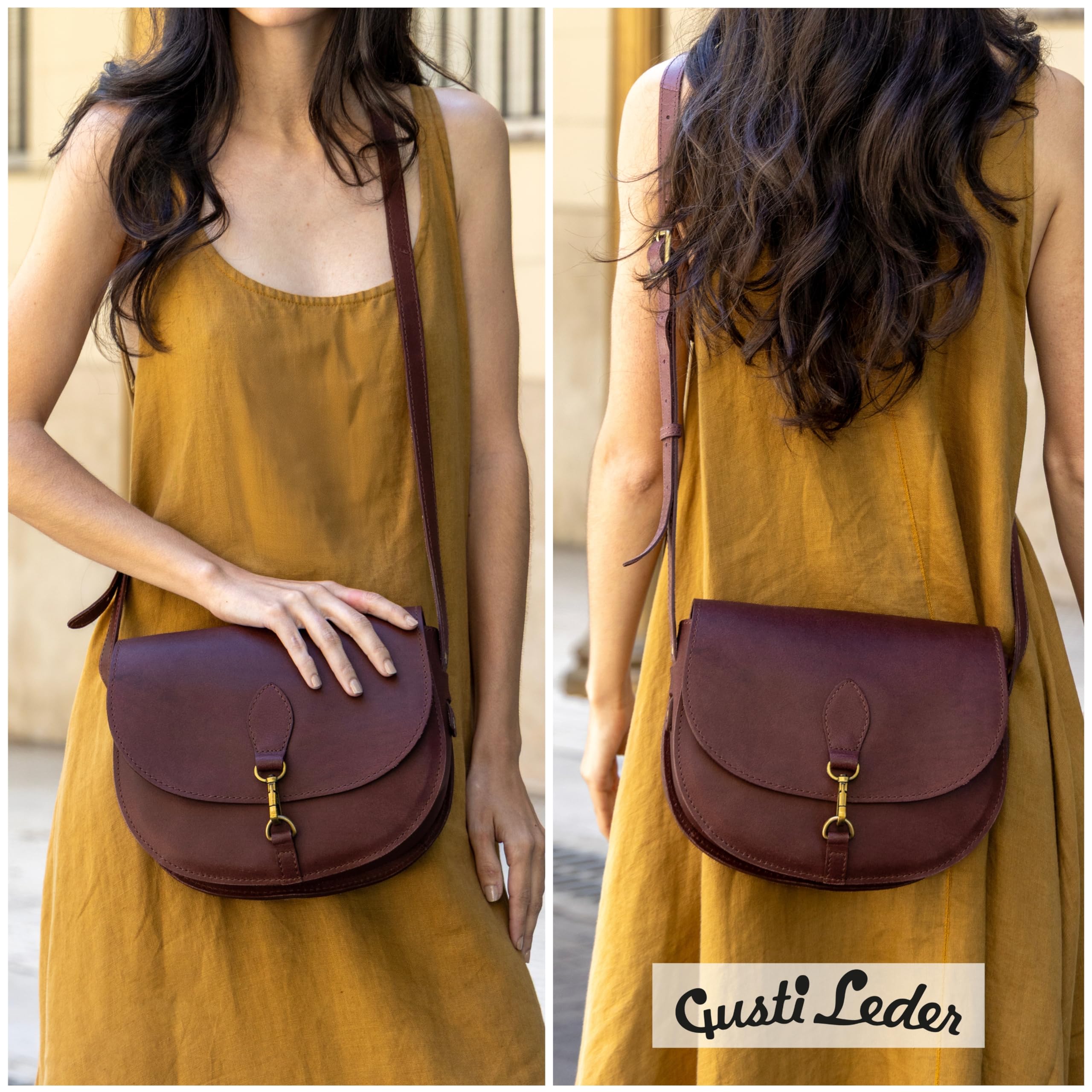 Gusti Spall Borse Ladies Leather - Wiebke Spalla Borsa Pulnica Borsa da Sera Small Borsa Crossbody Guila Rossa