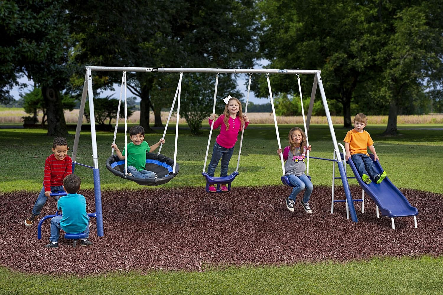 XDP Recreation Free N' Swing Swing Set, Gray : Toys & Games