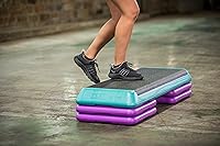 Vista 10 de The Step Original Aerobic Platform, Health Club Size Steppers for Exercise with risers for adjustable Home Workout, stair stepper for exercise and