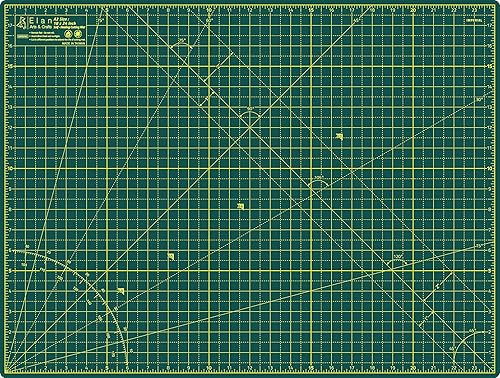 Miniatura 10 de Elan Alfombra de corte A2 verde, alfombrilla de corte autorreparable 23.6x17.7 in, alfombra de manualidades de 5 capas, tabla de cortar para