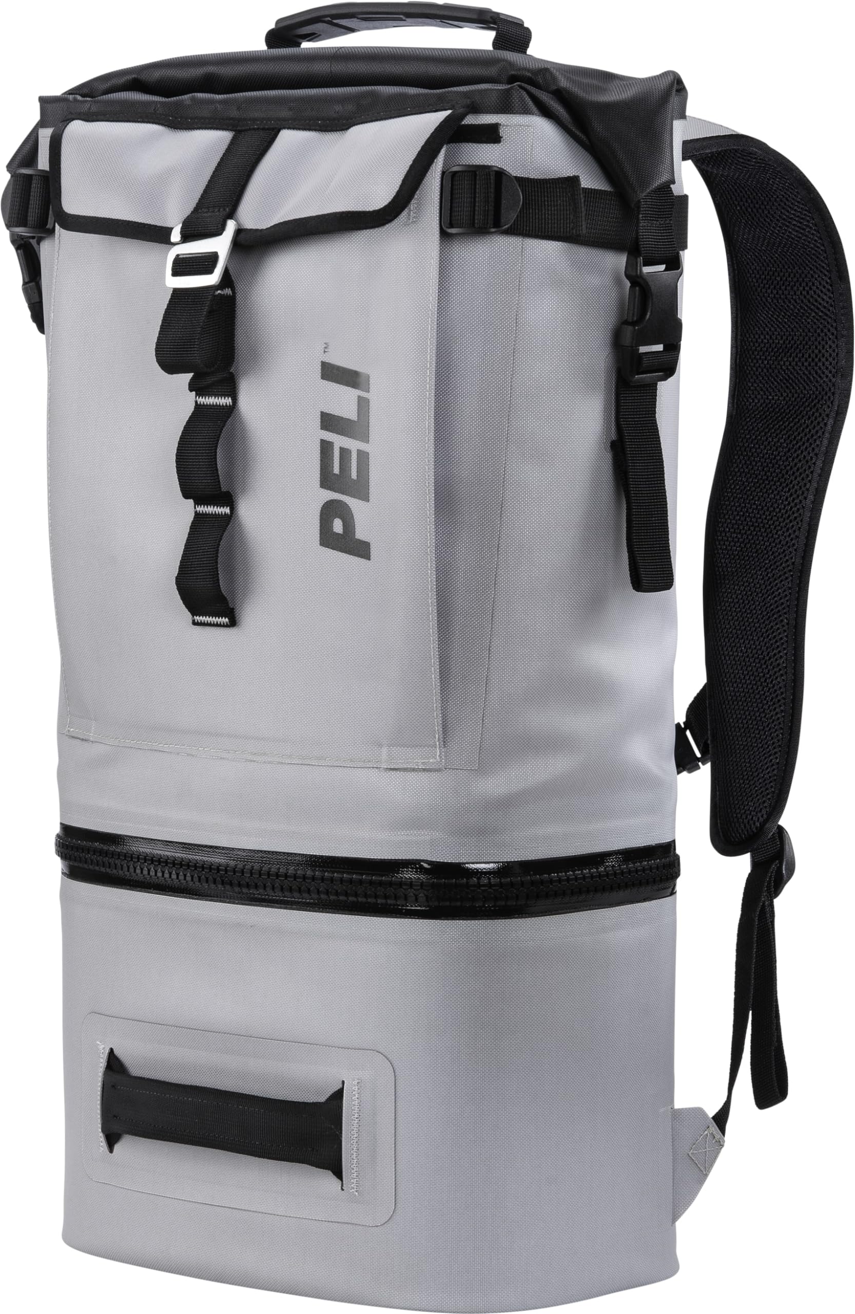 PELI Umhänge-Kühltasche, leichte, tragbare Premium-Kühltasche mit einem Fassungsvermögen von 8 Dosen, Fassungsvermögen innen: 8 Liter, Farbe: Hellgrau