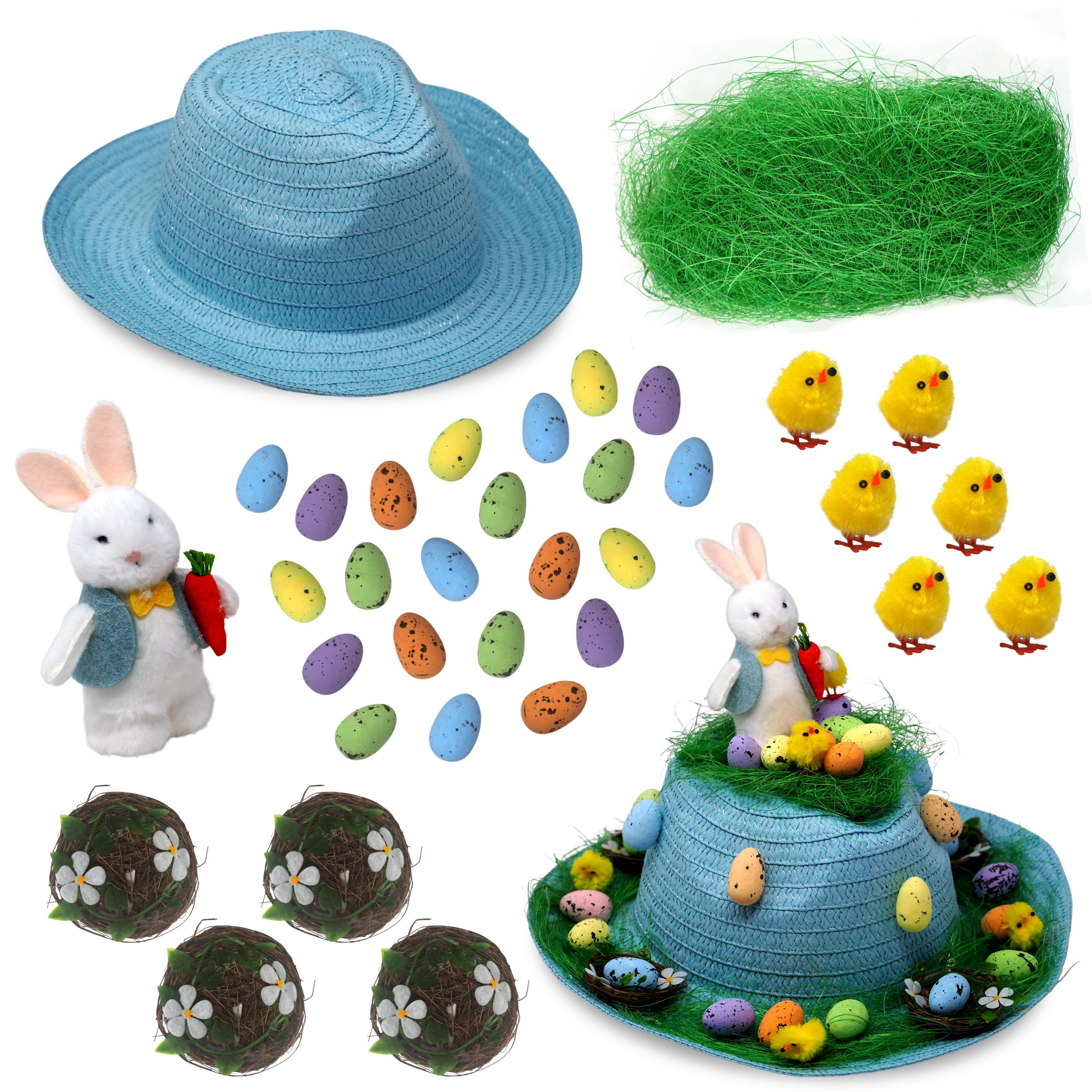 Blue Whale Gifts Boys Make Your Own Easter Bonnet Cow Hat Complete Kit - Bunny
