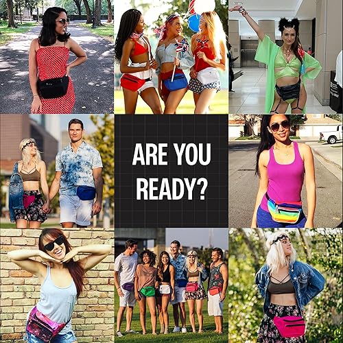 Miniatura 8 de Riñonera negra I Riñoneras para hombre a la moda Bolso cruzado de la riñonera Manos libres para senderismo, Halloween, correr, viajes, impermeable