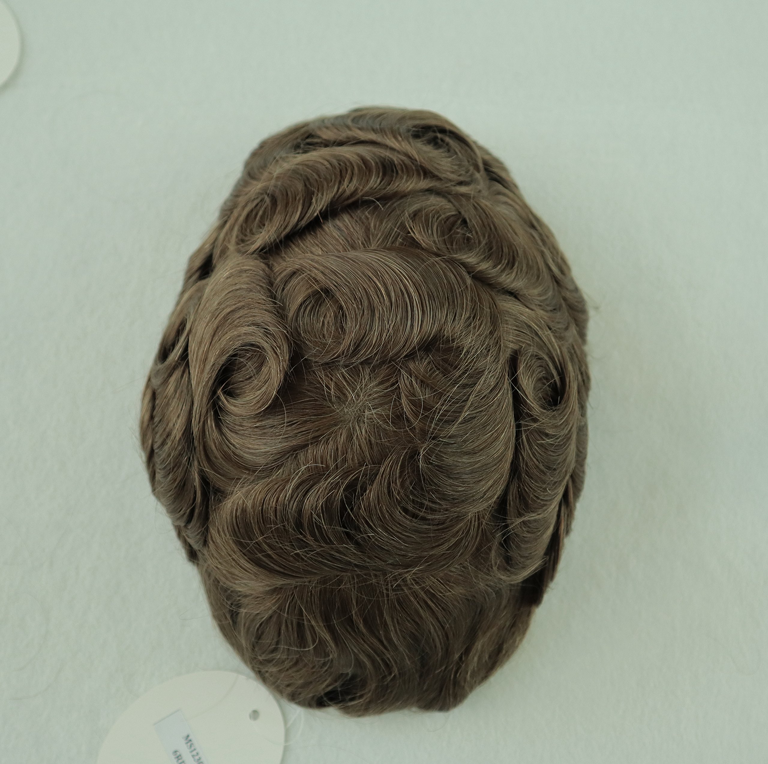 Hair System for Men Hair Replacement All Swiss Lace Breathable Natural Hairline Discount Unit Male Hairpieces Real Human Wig Toupee Adhesive Various Colors (#6RD)