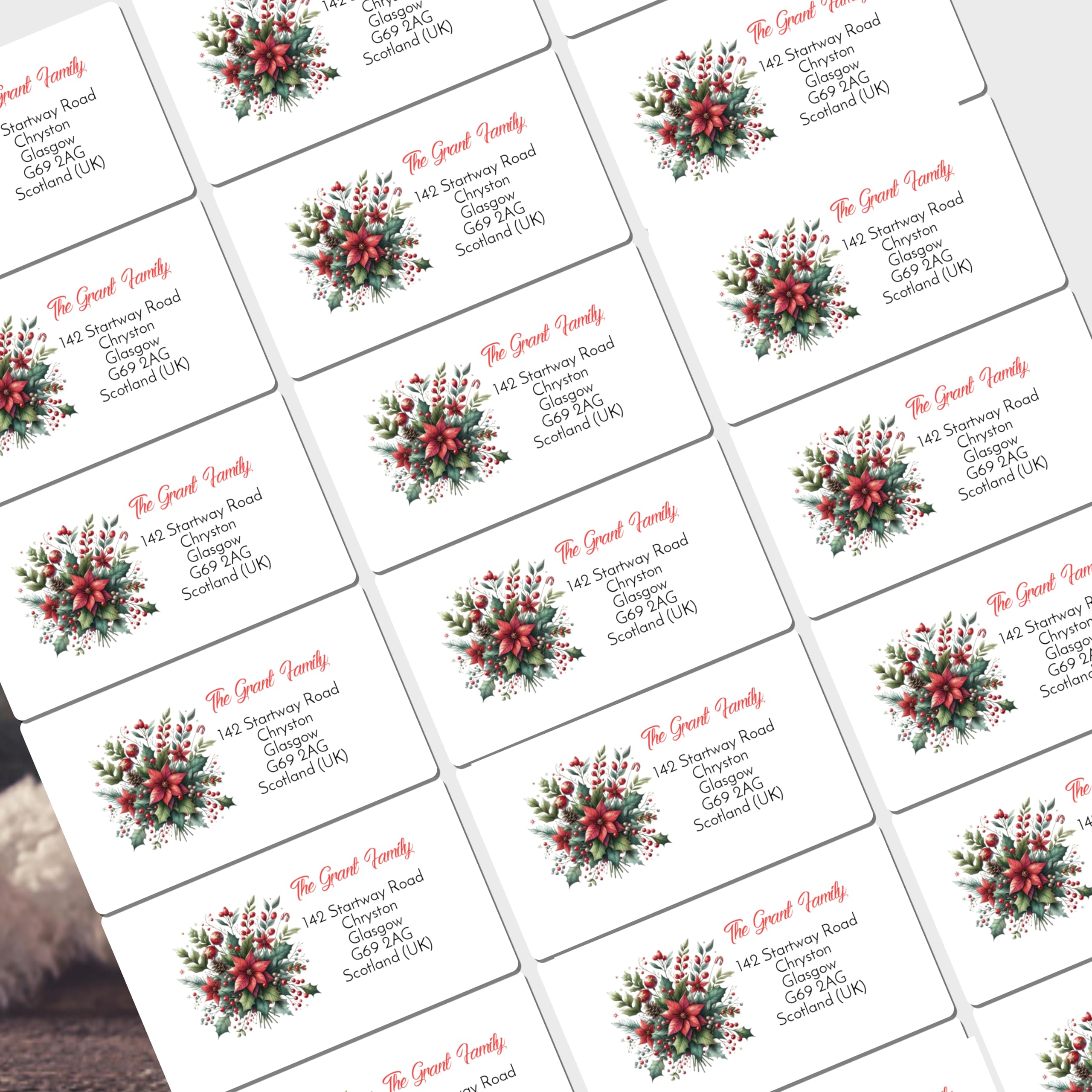 Personalised Christmas Address Lables for Gift Wrapping Presents Tags Labels, Address Stickers New Address Gift Tags for Cards