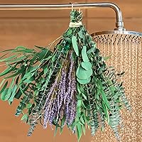 Vista 14 de Paquete de 30 tallos de eucalipto secos para ducha, eucalipto natural real de 17 pulgadas para ducha, ramas de hojas secas para relleno de jarrón