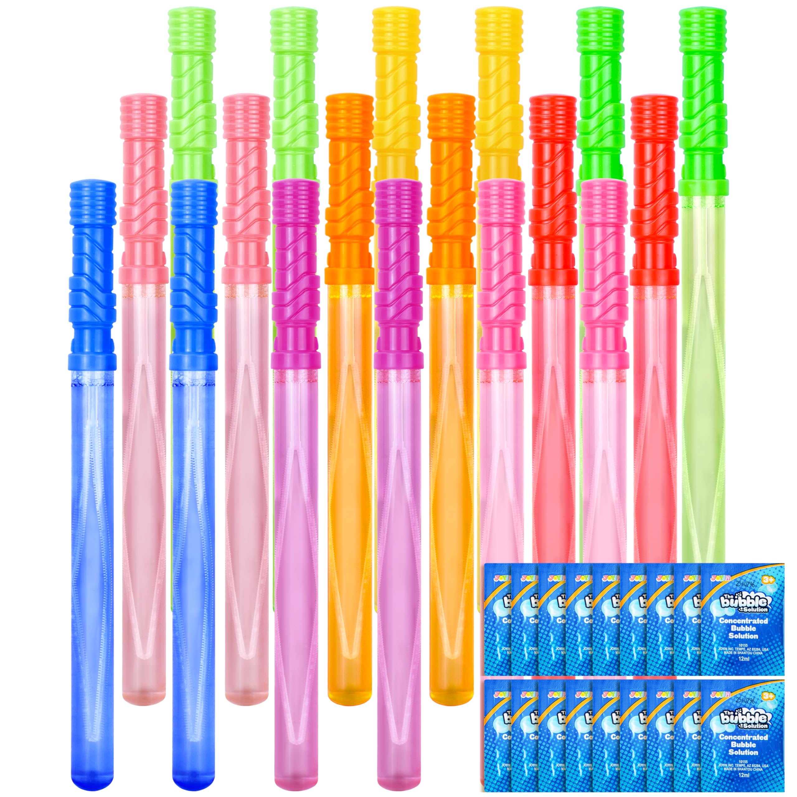 14.6" Big Bubble Wand Set(18 Pack 9 Colour) with Concentrated Solution Refills, Giant Bubble Wands Toy for Kids Birthday Summer Toy Party Favors, Outdoor Activity Bathroom Bath Toys