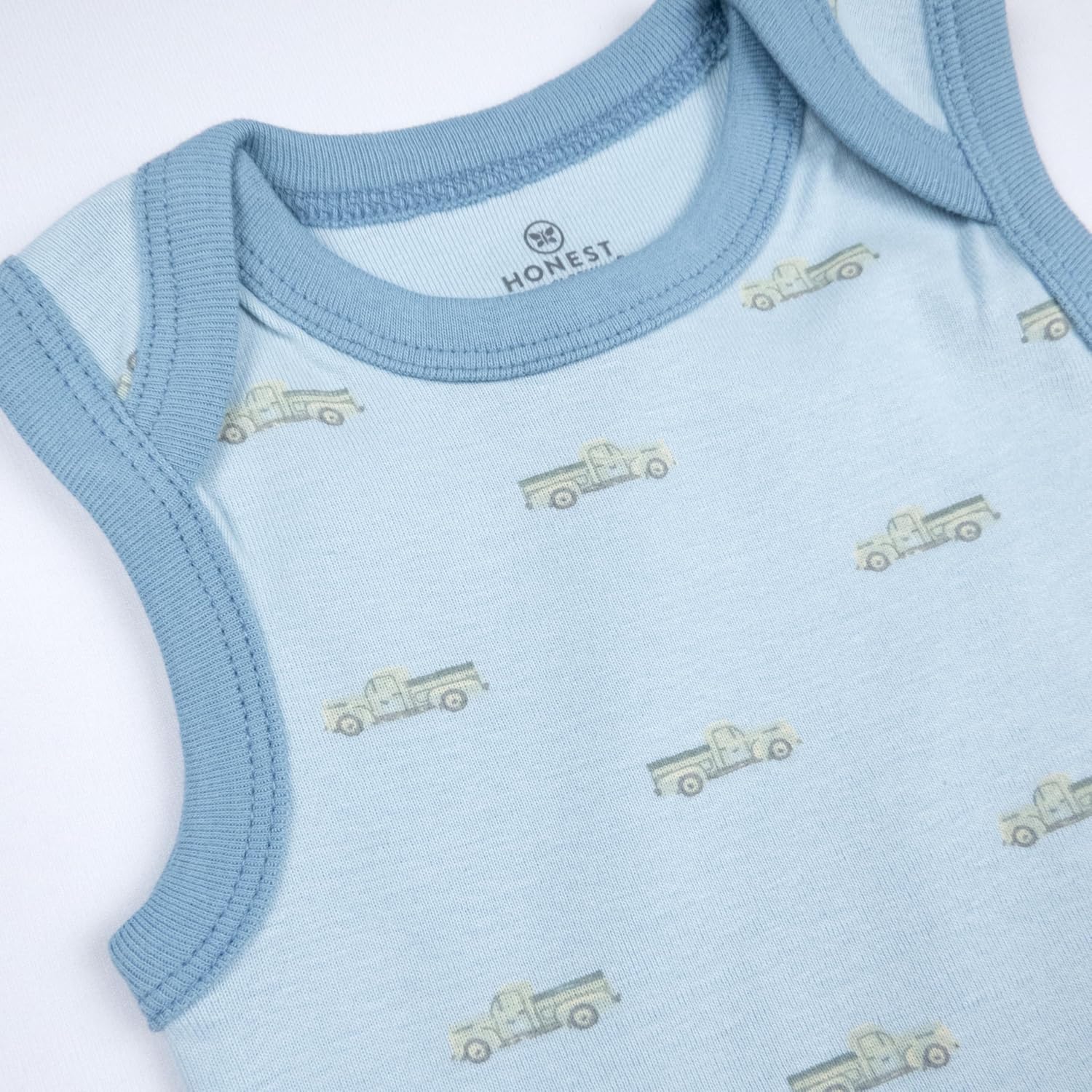 HonestBaby baby-boys Multipack 100% Organic Cotton Sleeveless Romper - Image 4