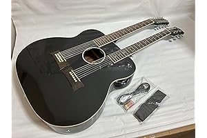 ktone 6/12 String Acoustic Electric Double Neck Guitar