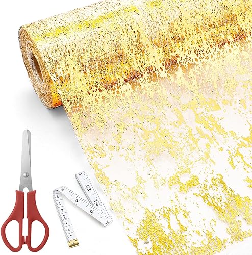 Camino de mesa delgado dorado metálico con tijeras y regla suave decoración de mesa dorada con purpurina camino de mesa dorado con lentejuelas para