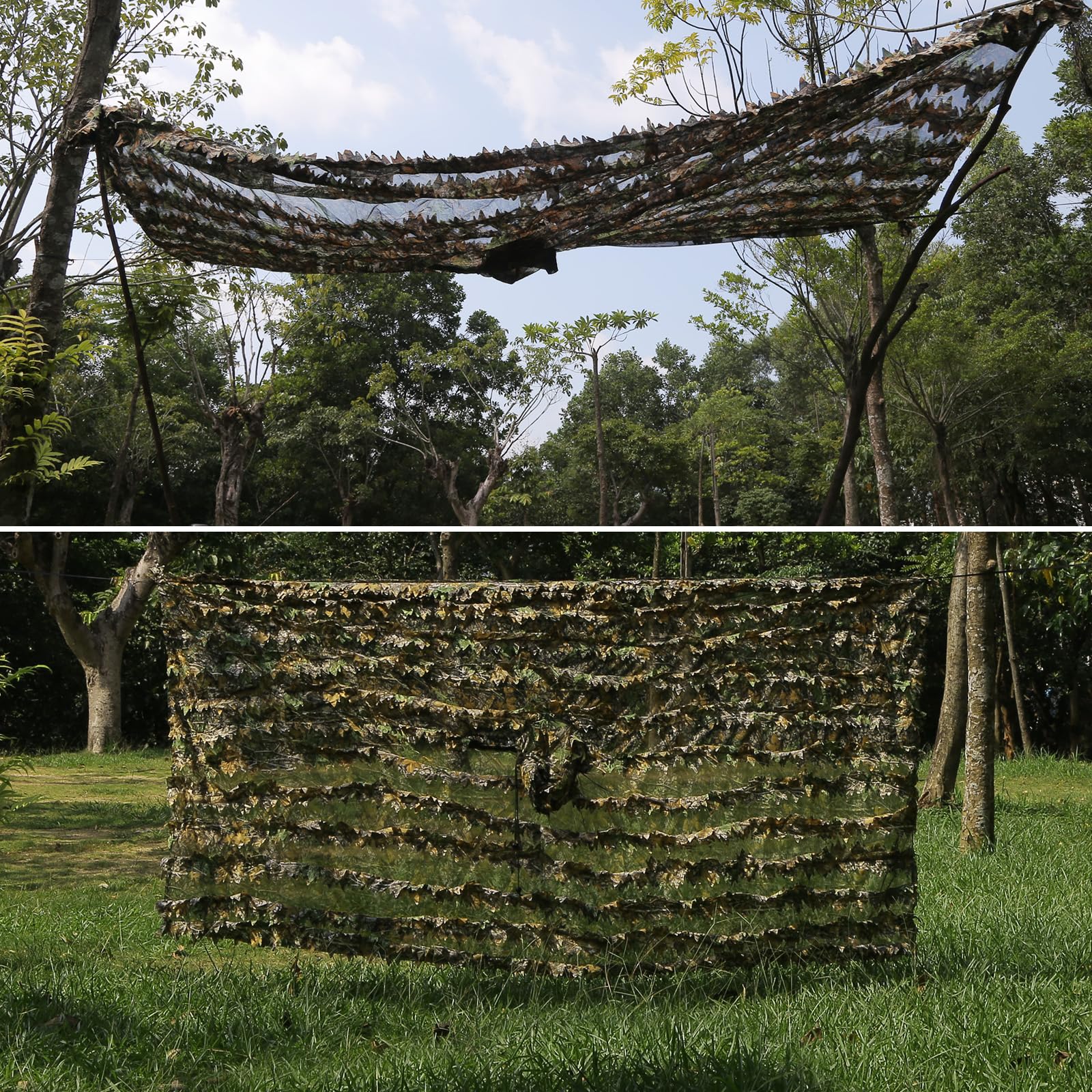 PELLOR Ghillie Suit 3D kostium maskujący, peleryna Ghillie, szybkoschnąca, na polowanie, kemping, do aktywności na świeżym powietrzu, wojskowych, polowania, ukryty, fotografia zwierząt, ozdoba