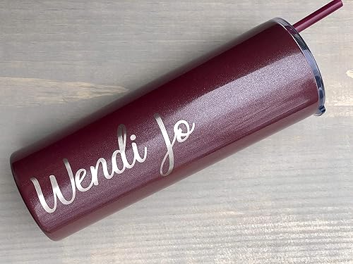 Miniatura 6 de Vaso personalizado de acero inoxidable de 20 onzas, grabado con láser, popote y tapa incluida, aislamiento al vacío, regalo para profesores, día de