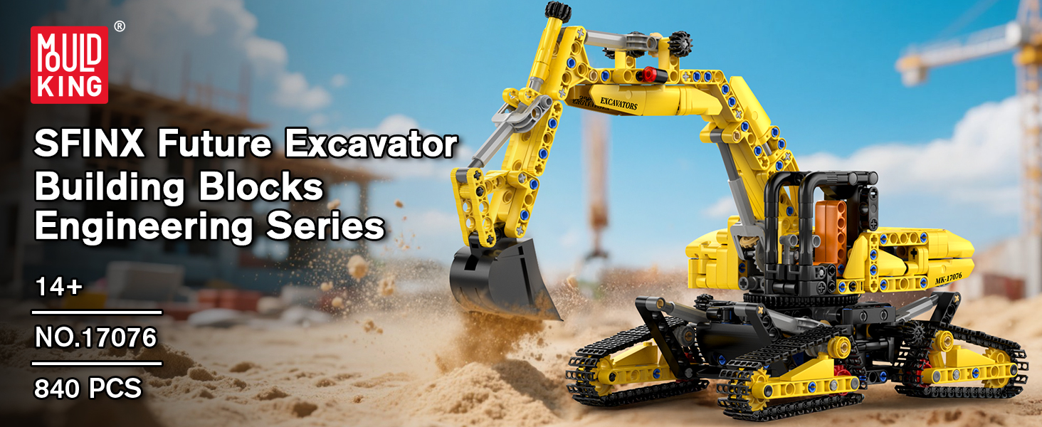 Watch Mould King Excavator Building Sets 17076 on Amazon Live