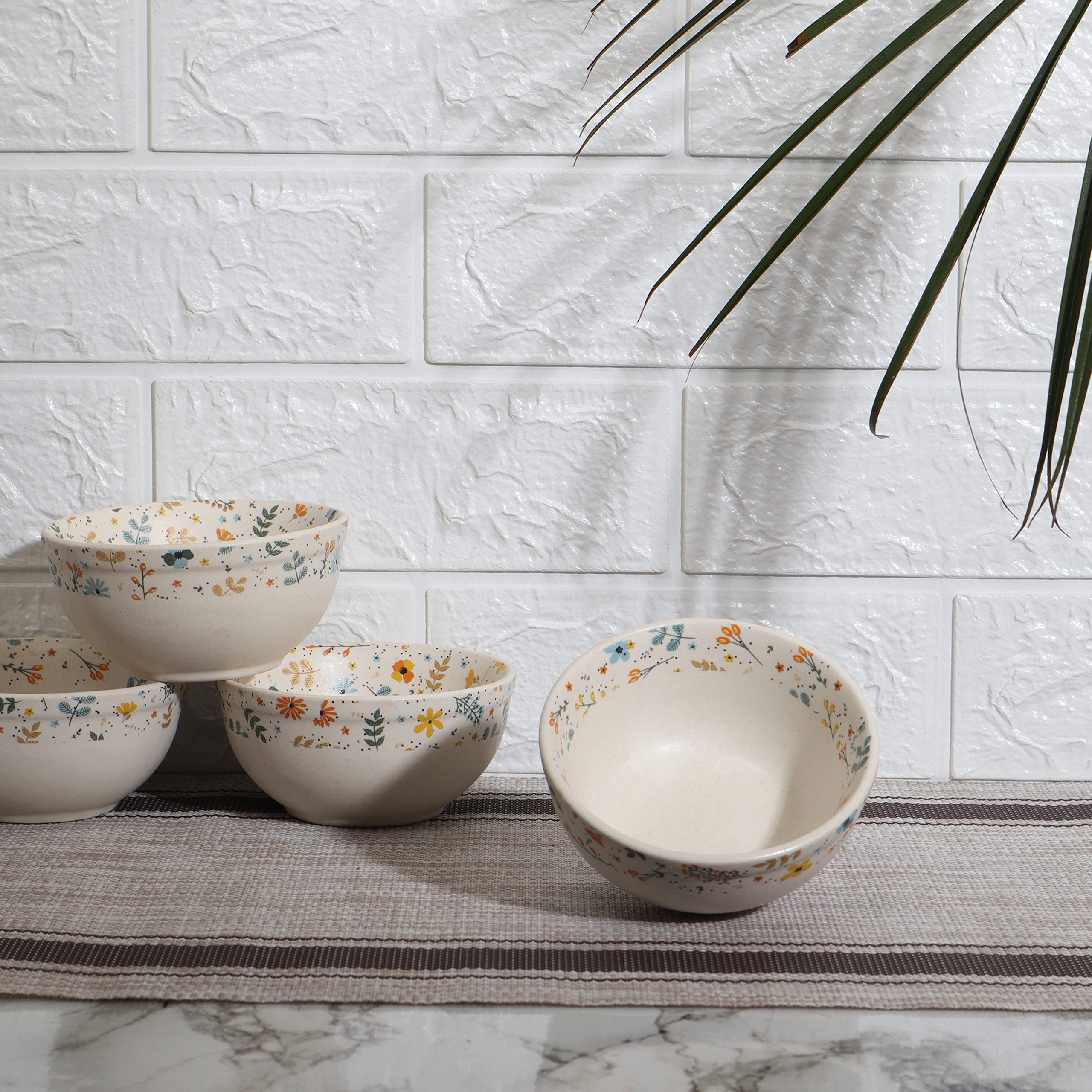 Femora Hand Painted Sunflower Studio Pottery Ceramic Dining Bowl Ceramic Katoris, 250 Ml, Sunflower (Set of 4, Dishwasher Safe) (B09Z6NGWTN) Amazon Price History, Amazon Price Tracker