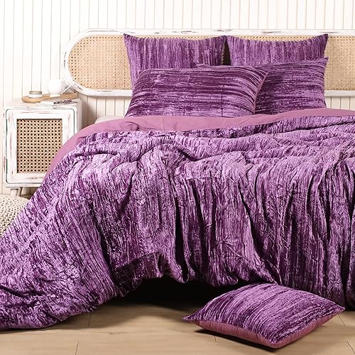 Miniatura 7 de Treen Art Juego de funda de edredón de terciopelo negro aplastado tamaño Queen de 3 piezas, 1 funda de edredón de 90 x 90 pulgadas con cierre de