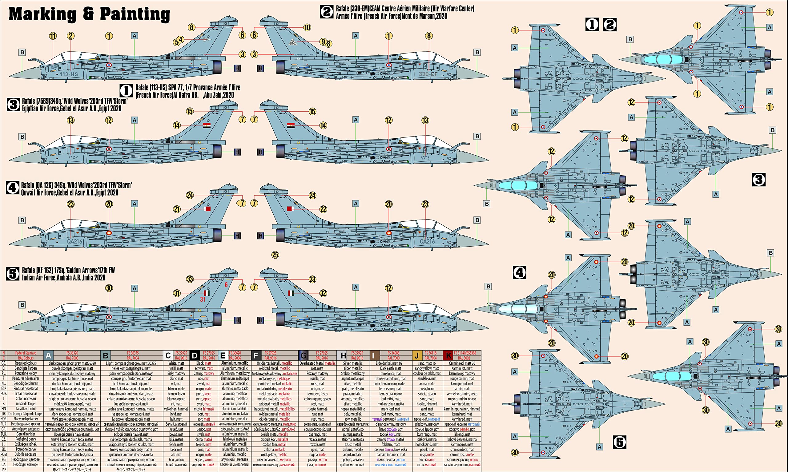Mistercraft 60701 : Maquette Mirage 2000 C-5 start set 1/72