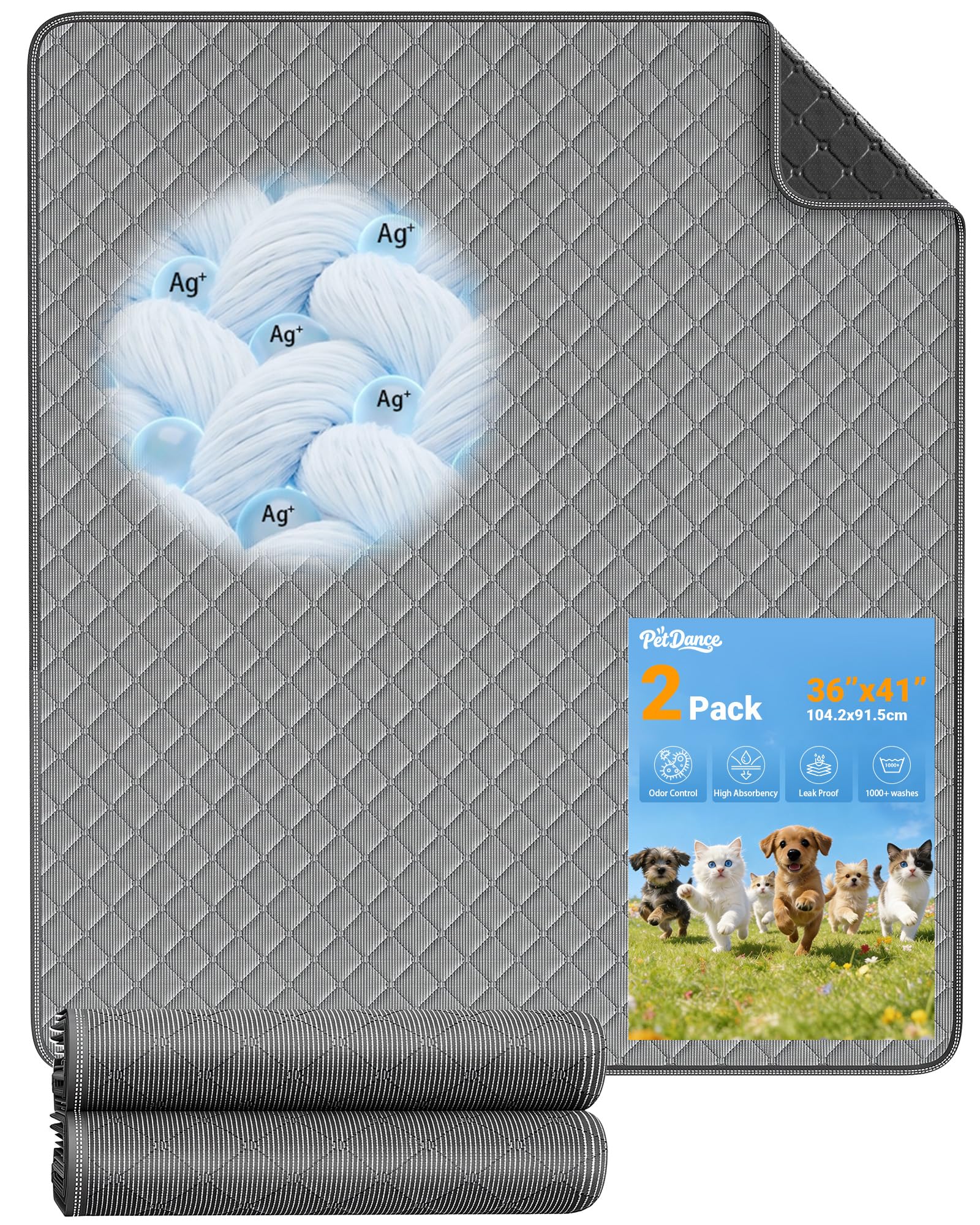 Tapis hygiénique lavable chien PetDance 91x104 cm