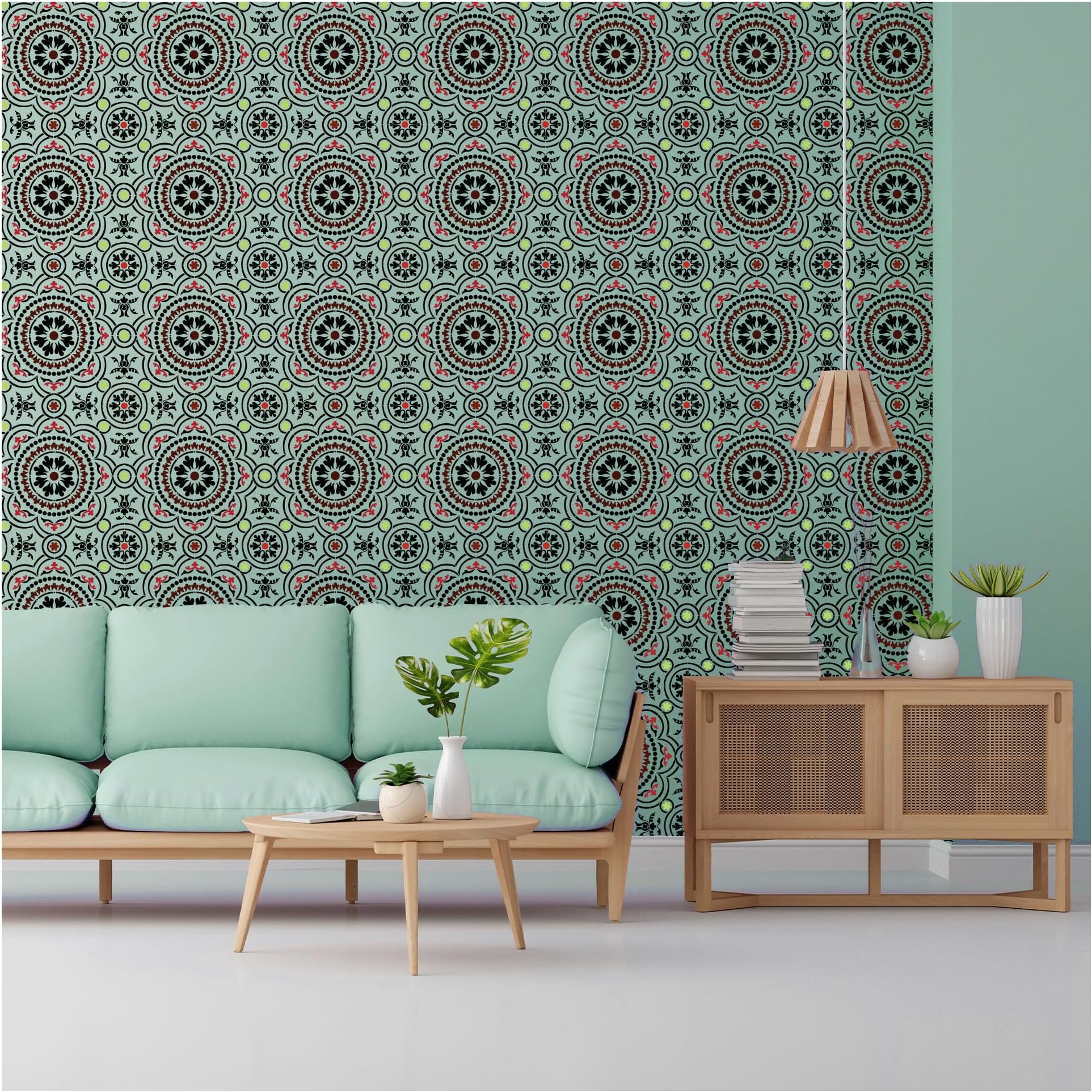 Kayra Decor Mandala Stencils for Wall Painting - Latest Parramatta Design Pack of 1, Sheet Size 36 x 36 inch/Design for Wall Painting 34 x 34 inch - Large