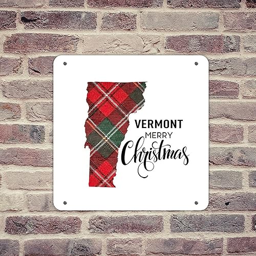 Letrero de metal personalizado para decoración de pared de interiores, letrero de metal personalizado de Vermont, mapa del estado de Estados Unidos,