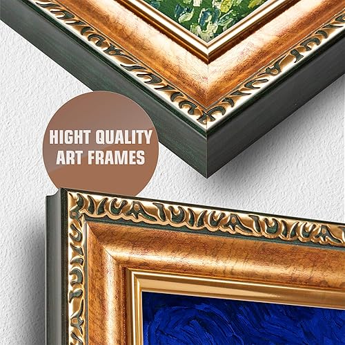 Miniatura 566 de A&T ARTWORK The Starry Night de Vincent Van Gogh. Tamaño del marco: 36 x 30 pulgadas, tamaño de la imagen: 30 x 24 pulgadas, reproducciones clásicas