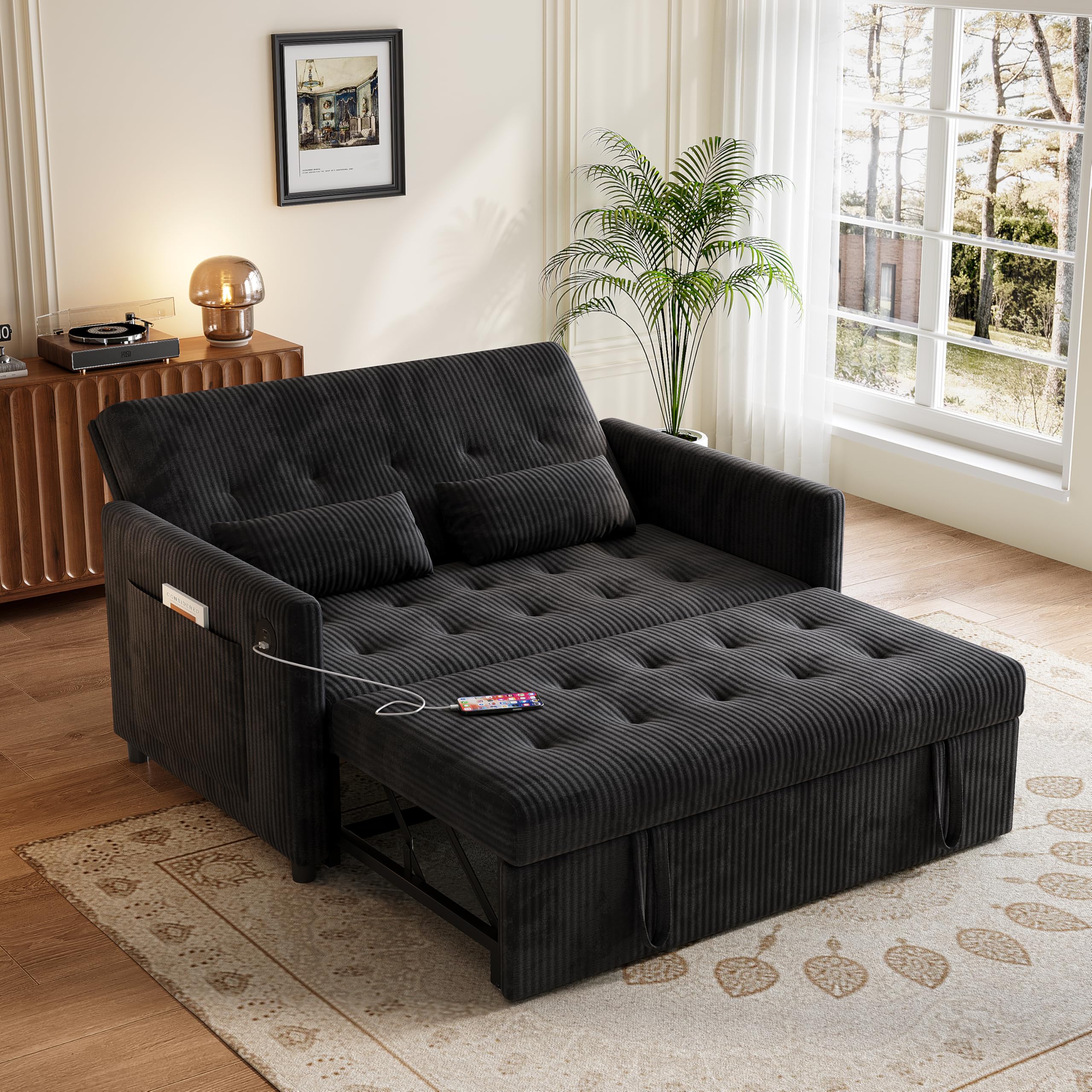 Amazon.com: Ighoveat Sofa Bed, Loveseat 3-in-1 Sleeper Sofa with