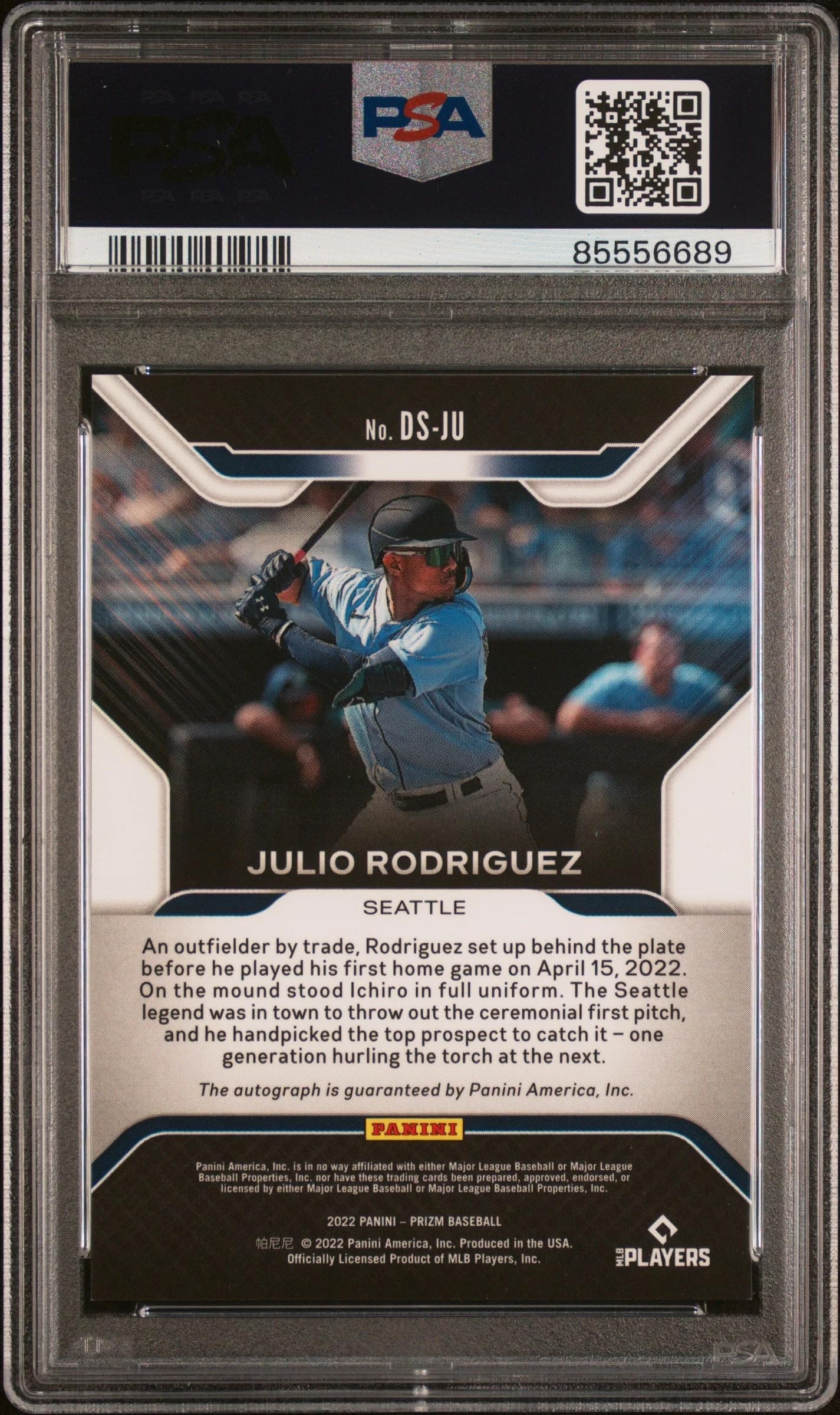 Amazon.com: Graded 2022 Panini Prizm Julio Rodriguez #DSJU Debut 