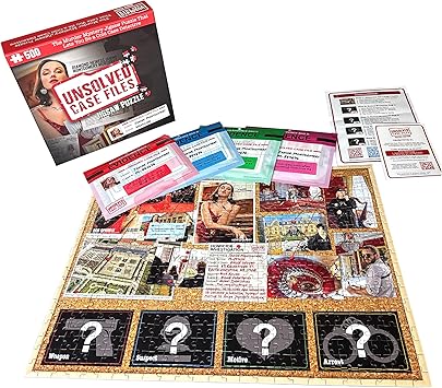 Unsolved Case Files | Murder Mystery Puzzle - Janine Montgomery Case 500 Piece Jigsaw for Puzzle Lovers & True Crime Fans