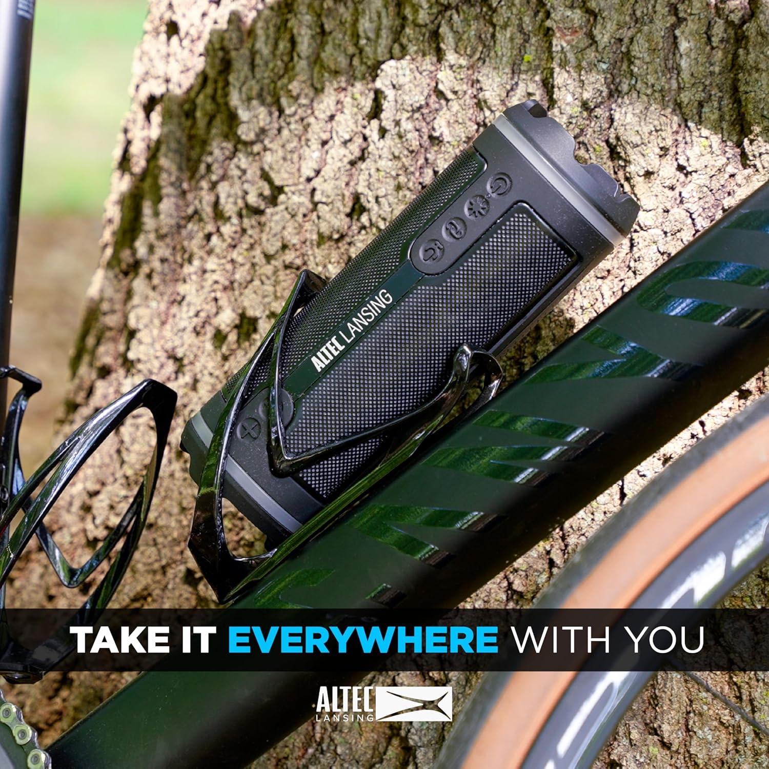 Multiple Altec Lansing Hydra speakers by a pool