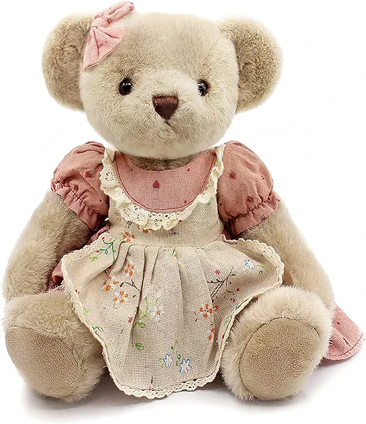 suepcuddly Jointed Teddy Bear Stuffed Animals Small Soft Plush Toy with Cloth (Rose Red 13Inch)