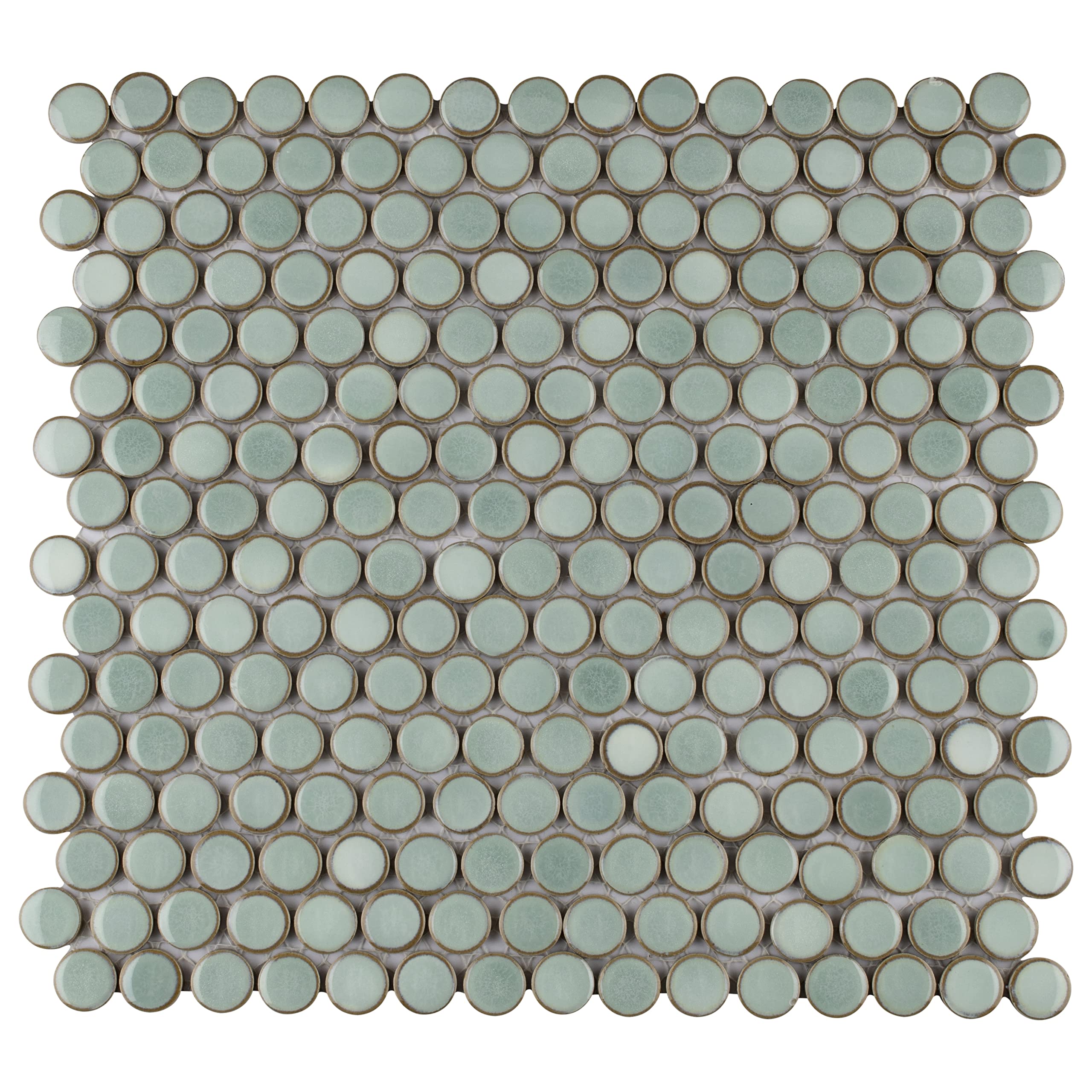 Merola Tile Hudson Penny Round Mint Green 11-7/8