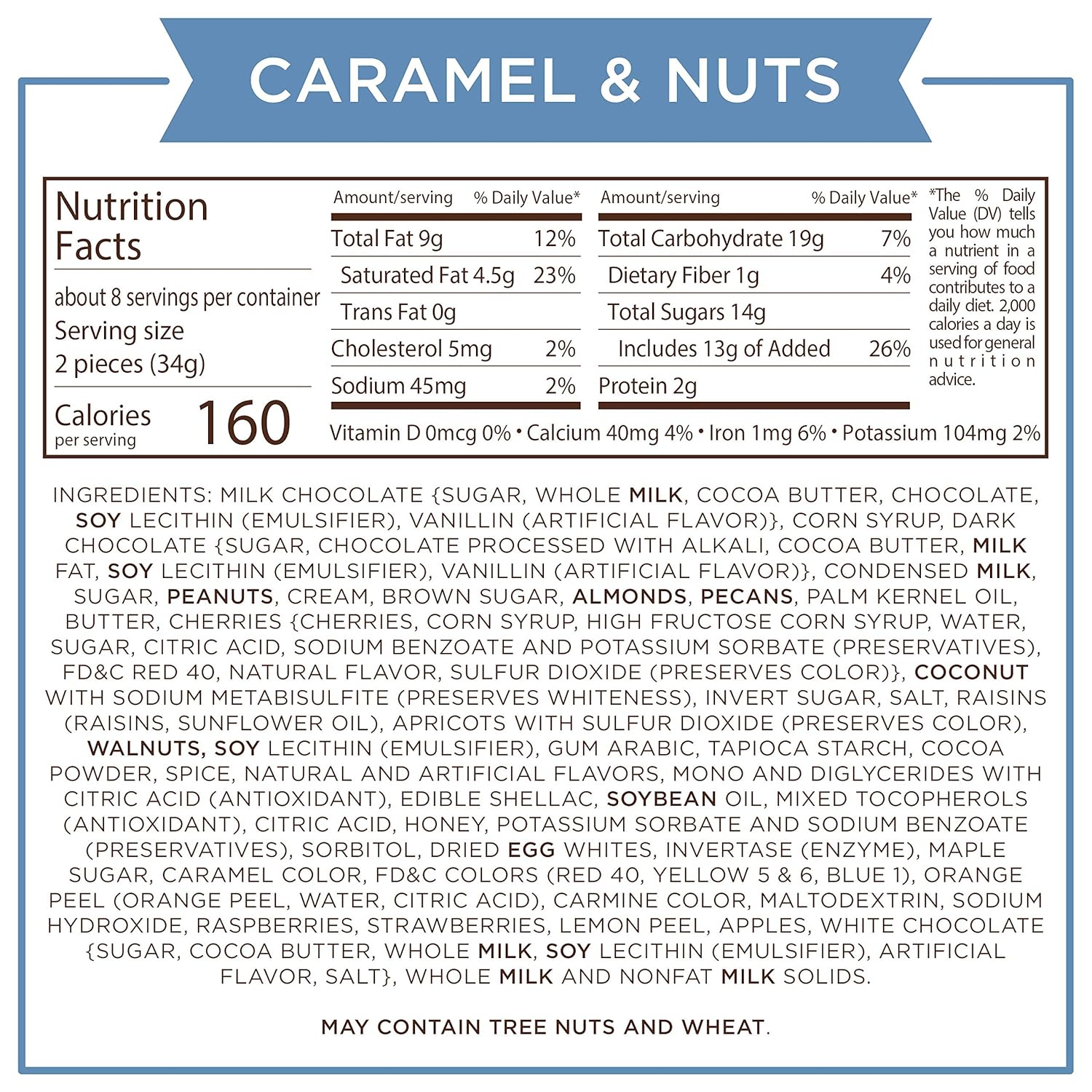 Russell Stover, Caramel and Nuts in Milk and Dark Chocolate, Assorted Chocolate Gift Box, 9.4 Ounce : Everything Else