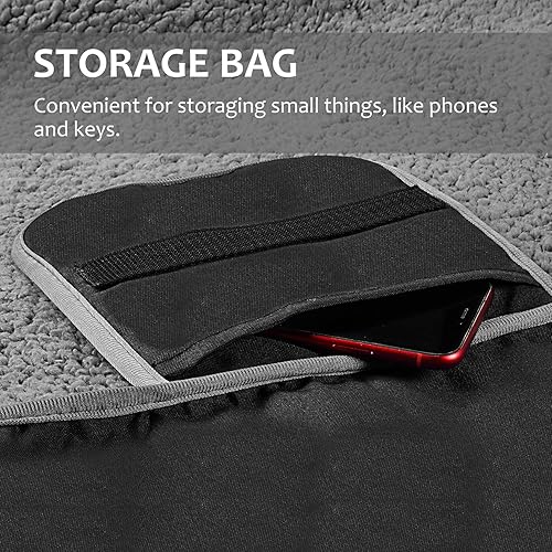 Miniatura 3 de Tirrinia Manta impermeable para exteriores, 51 x 59 pulgadas, tapete de vellón Sherpa para estadio, resistente al viento, para barco, viajes,