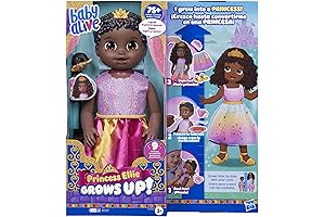 Baby Alive Doll Black: Princess Ellie Grows Up! Black Hair Doll for...