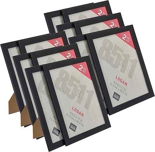 12 paquetes 2 qt. (24 en total) marcos de mesa negros, Logan by Studio Décor
