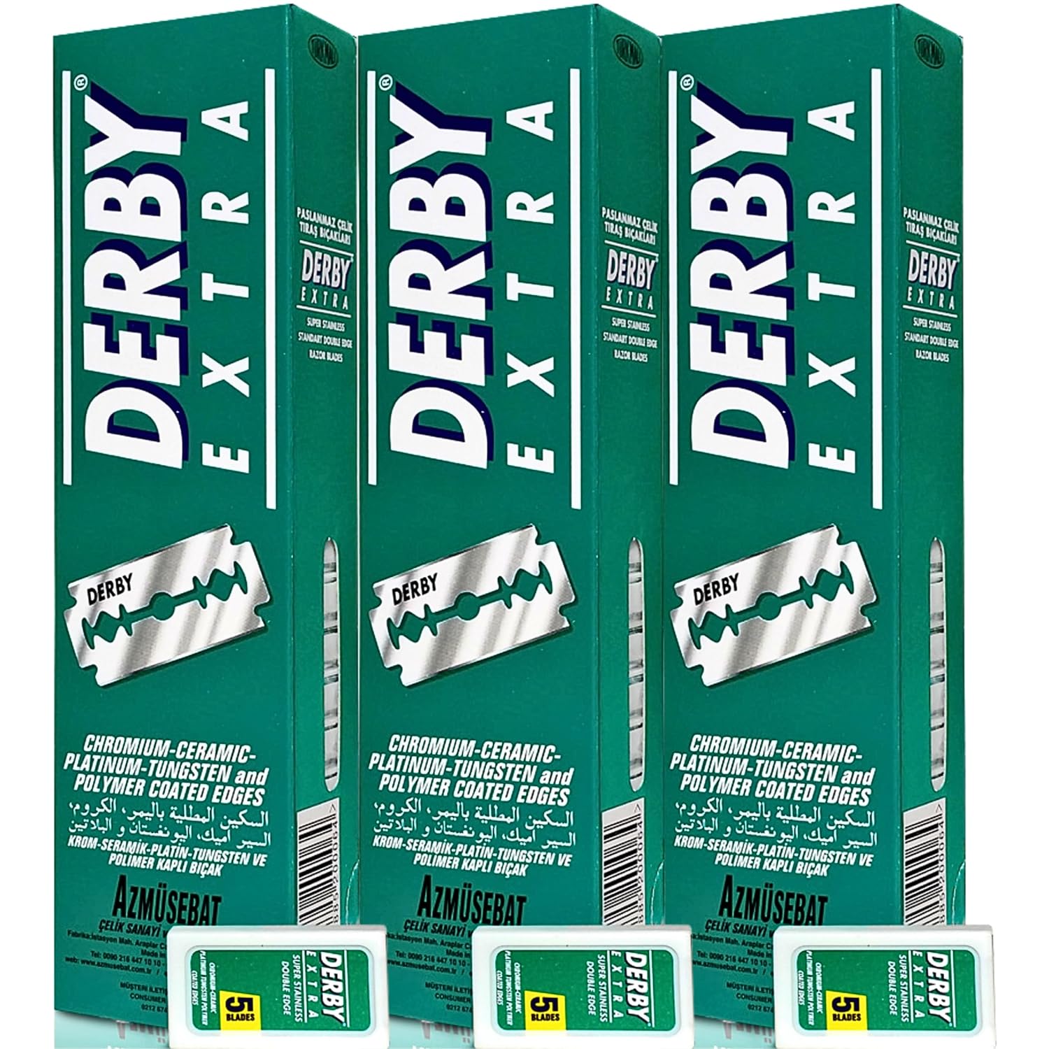 Derby Extra Professional Double Edge Razor Blades for straight razor (300)