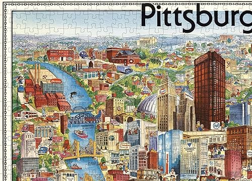 Miniatura 4 de Rompecabezas para adultos de 1000 piezas 1978 mapa de Pittsburgh Pennsylvania Mapa de rompecabezas de Pittsburgh