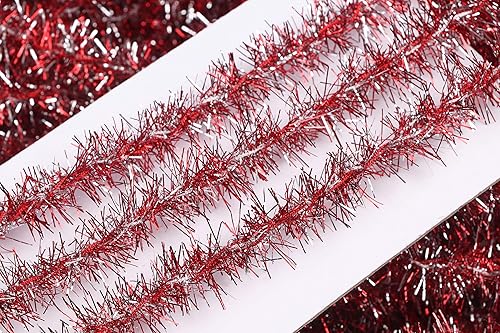 Miniatura 6 de YYCRAFT Cinta metálica delgada de oropel de Navidad (3/4 pulgadas x 20 yardas, negro)