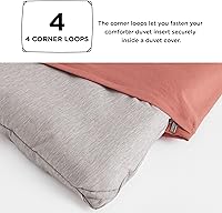 Vista 125 de Bedsure - Juego de edredón tamaño matrimonial de 3 piezas, teñido catiónico azul marino, ropa de cama para todo el año, 1 edredón de 82 x 86