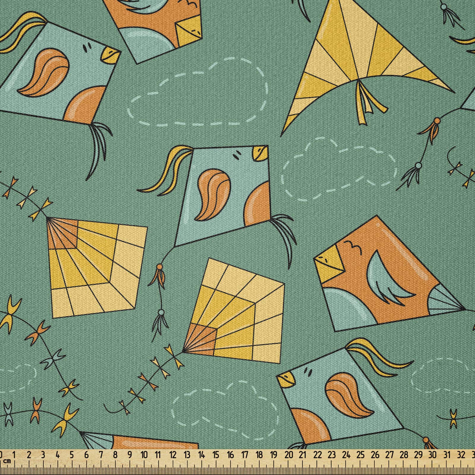 Tessuto A Metraggio ABAKUHAUS Aquiloni Doodle - Microfibra Elasticizzata 100x230 Cm, 1 Metro, Per Aquiloni, Abbigliamento, Stampa Digitale, Pale Blue Bianco