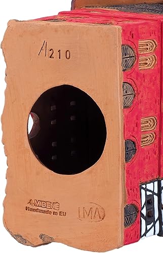 Miniatura 7 de Portavelas en miniatura para casa, histórico ayuntamiento en Fulda, cerámica, blanco, rojo, marrón, negro, mesa, 5.5 x 3 x 4.9 pulgadas